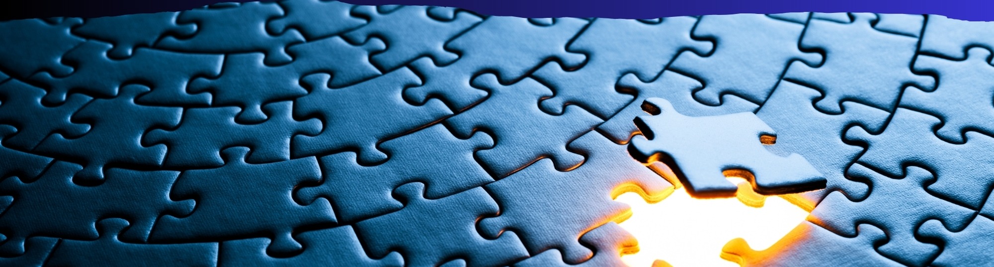Puzzle pieces representing intelligence analysis